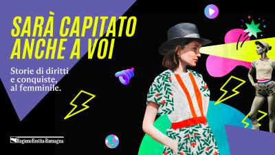 "	Sarà capitato anche a voi. Storie di diritti e conquiste, al femminile" - immagine di copertina della serie